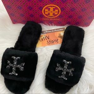 Tory Burch Miller Fur Sandal